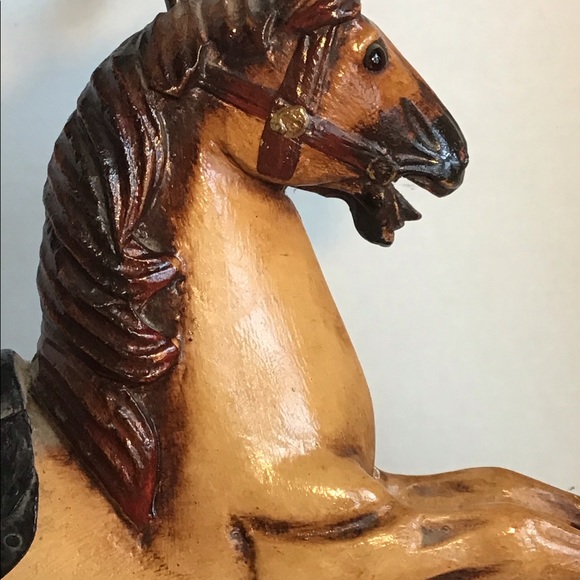 Rare Vintage Victorian 17x15in Wood & Cast iron Horse Children’s toy - Picture 2 of 10